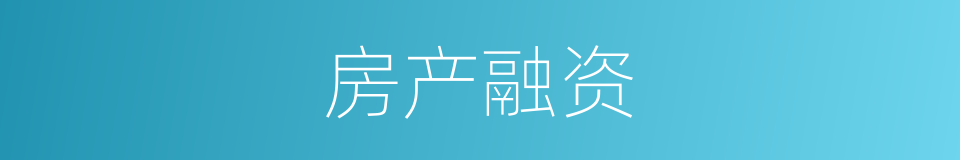 房产融资的同义词
