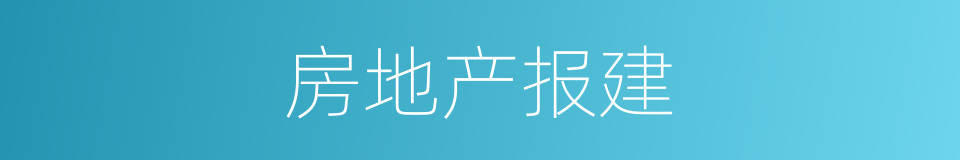 房地产报建的同义词