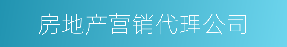 房地产营销代理公司的同义词