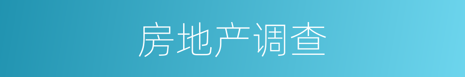 房地产调查的同义词