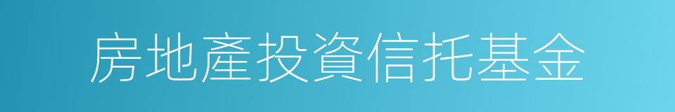 房地產投資信托基金的同義詞