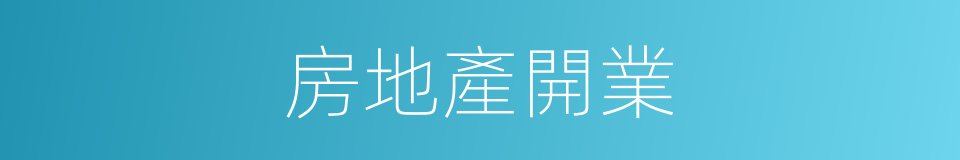 房地產開業的同義詞