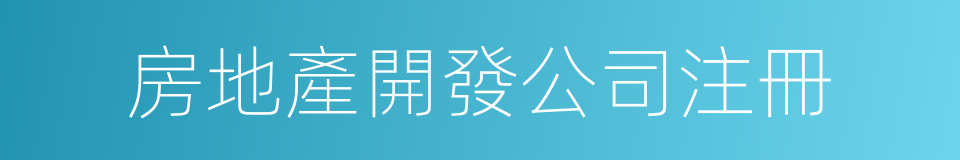 房地產開發公司注冊的同義詞