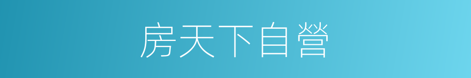 房天下自營的同義詞