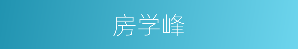 房学峰的同义词