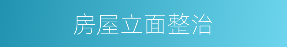 房屋立面整治的同义词