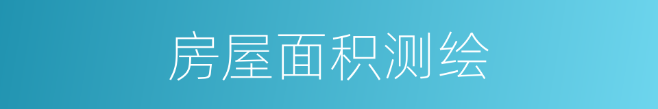 房屋面积测绘的同义词