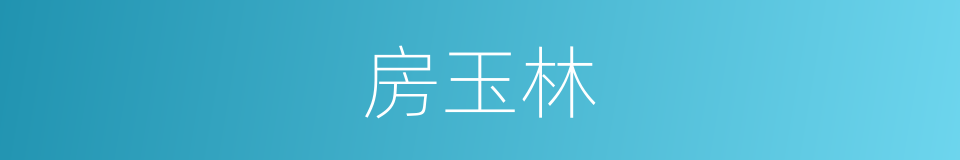 房玉林的同义词