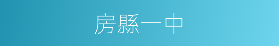 房縣一中的同義詞