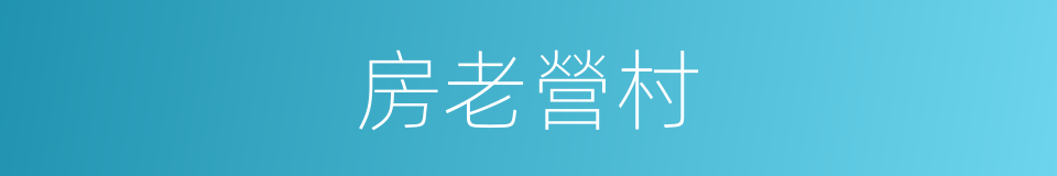 房老營村的同義詞