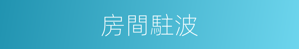 房間駐波的同義詞