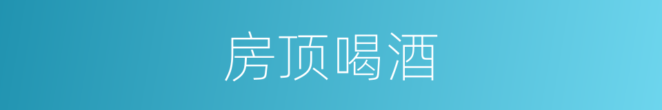 房顶喝酒的同义词