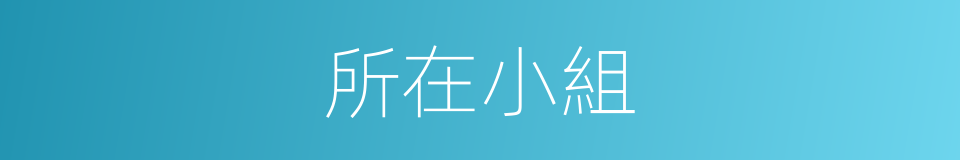 所在小組的同義詞