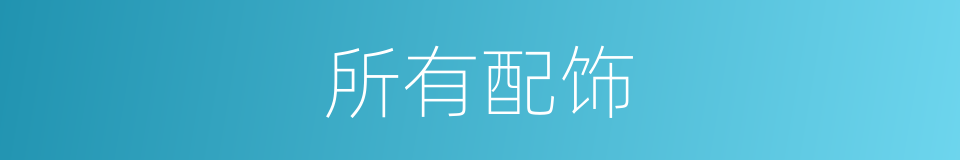 所有配饰的同义词