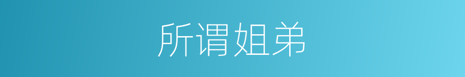 所谓姐弟的同义词