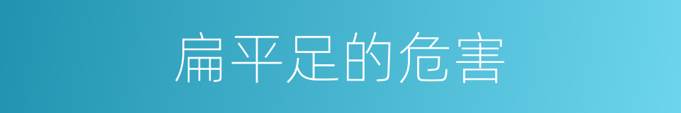 扁平足的危害的同义词