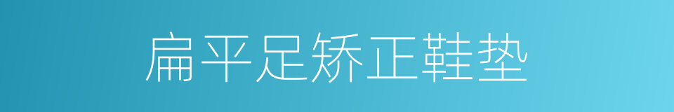 扁平足矫正鞋垫的同义词