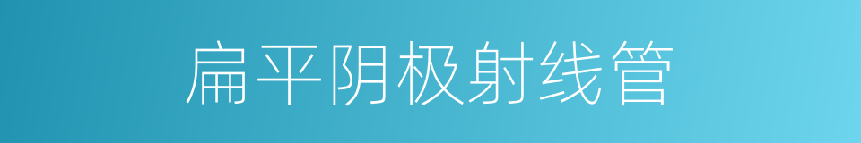 扁平阴极射线管的同义词