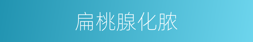 扁桃腺化脓的同义词