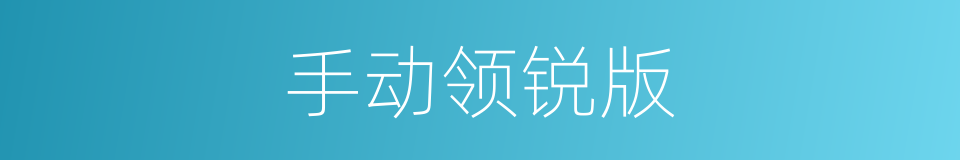 手动领锐版的同义词