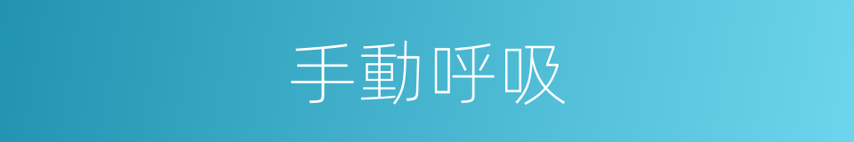 手動呼吸的同義詞