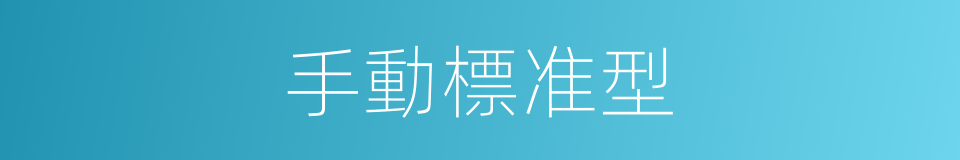手動標准型的同義詞