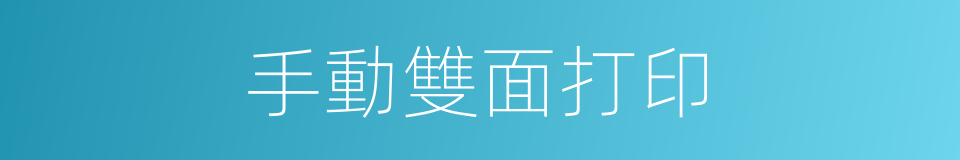 手動雙面打印的同義詞