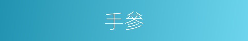 手參的意思