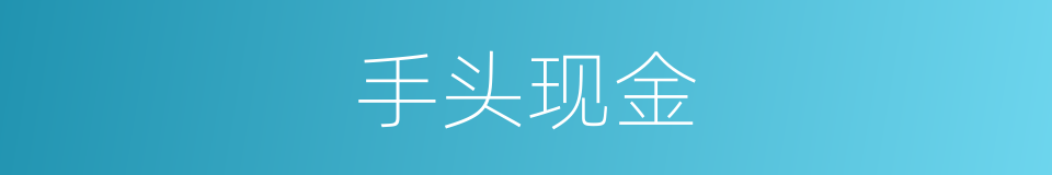 手头现金的同义词
