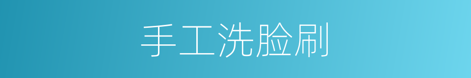 手工洗脸刷的同义词
