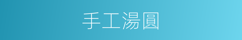 手工湯圓的同義詞