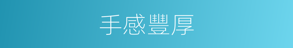 手感豐厚的意思