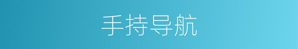 手持导航的同义词