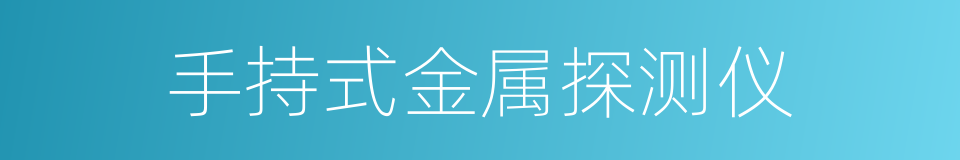 手持式金属探测仪的同义词