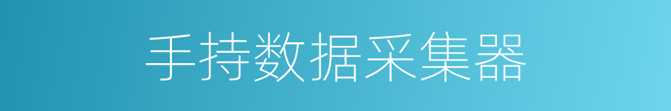 手持数据采集器的同义词