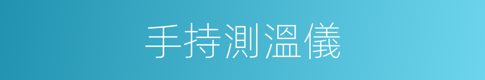 手持測溫儀的同義詞