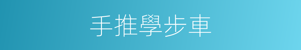 手推學步車的同義詞