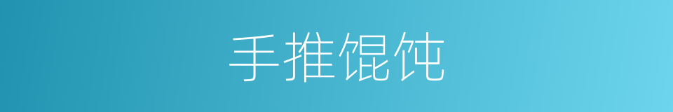 手推馄饨的同义词