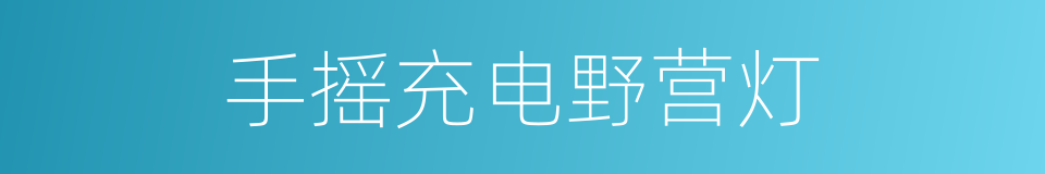 手摇充电野营灯的同义词