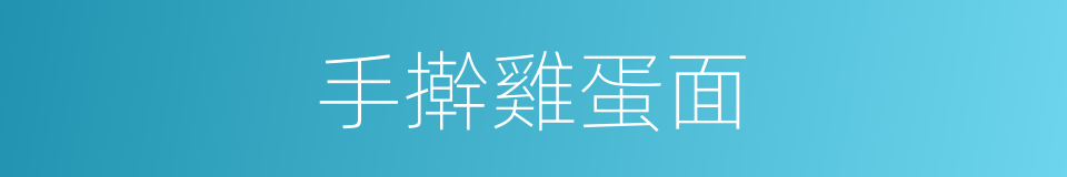 手擀雞蛋面的同義詞