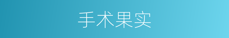 手术果实的同义词