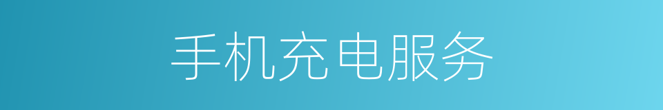 手机充电服务的同义词