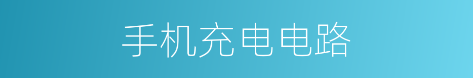 手机充电电路的同义词