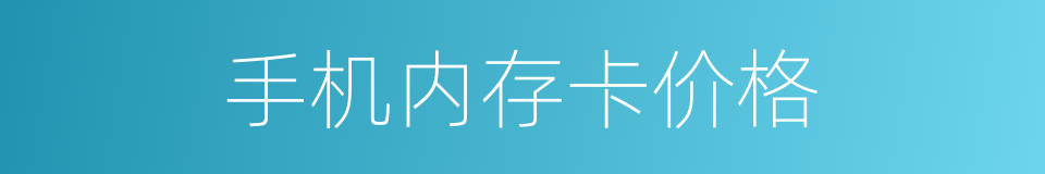 手机内存卡价格的同义词