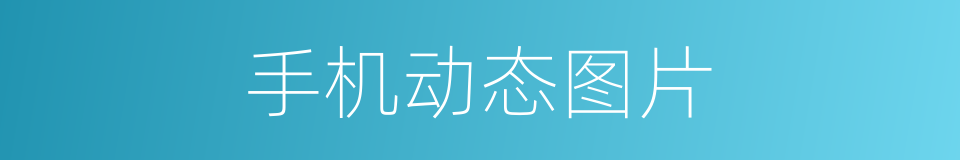 手机动态图片的同义词