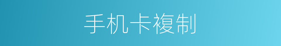 手机卡複制的同义词