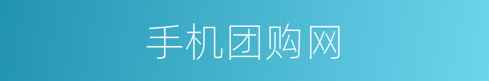 手机团购网的同义词