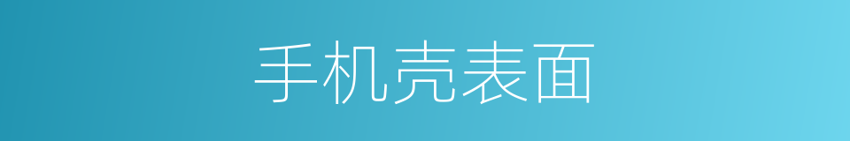 手机壳表面的同义词