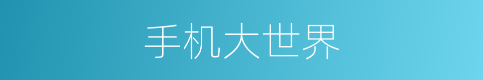 手机大世界的同义词