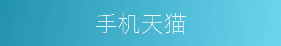手机天猫的同义词
